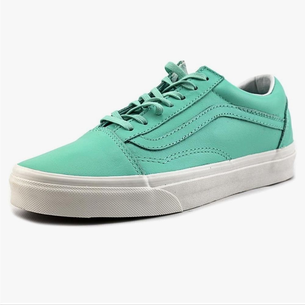 Vans Old Skool Pastel Pack Ice Green/Blanc Skate Shoes Leather 6.5 mens …